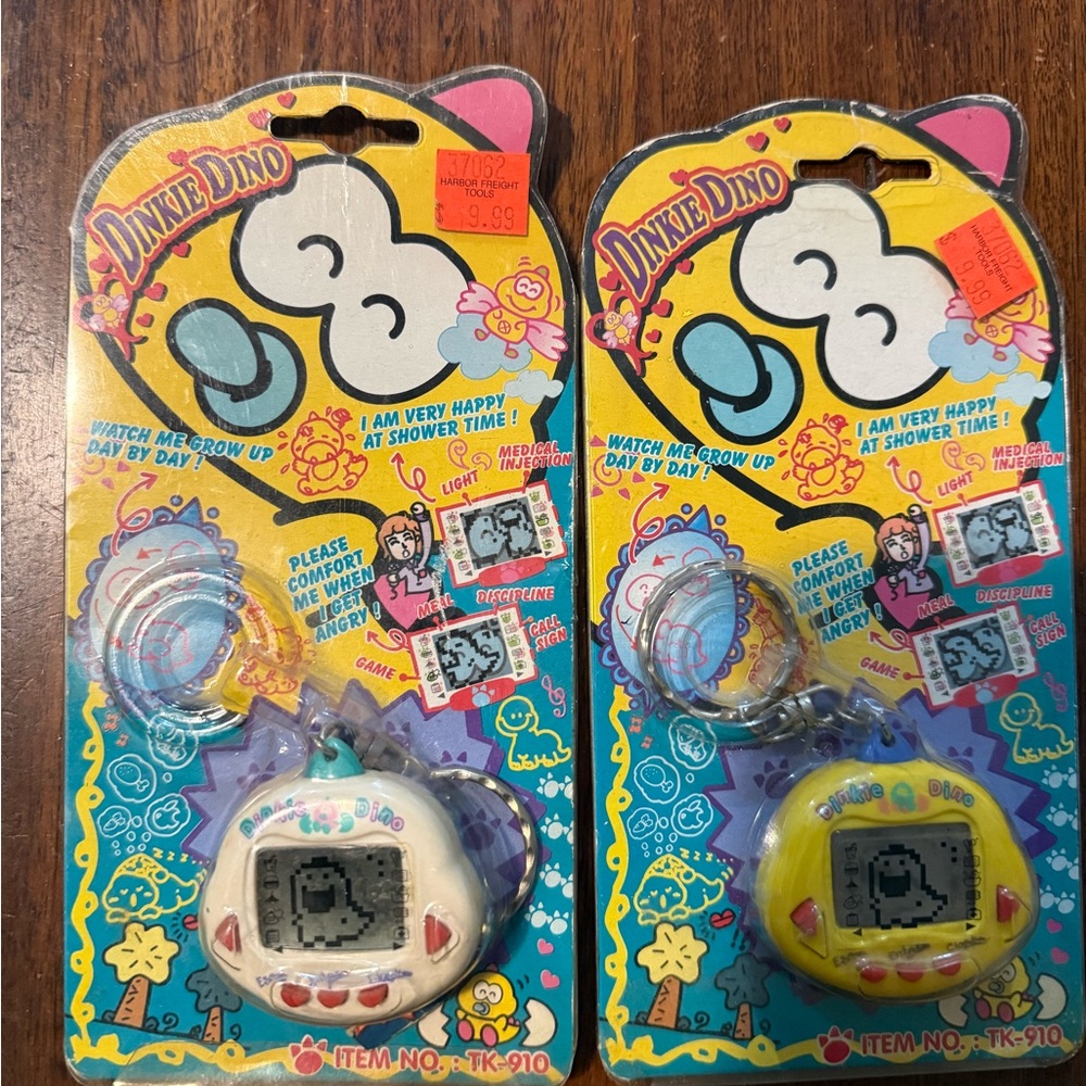 Dinkie Dino Virtual Pet Keychains